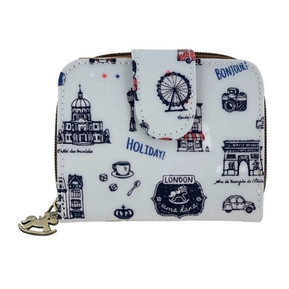 Waterproof London France Short Wallet Coin Purse - Picture 1 of 13